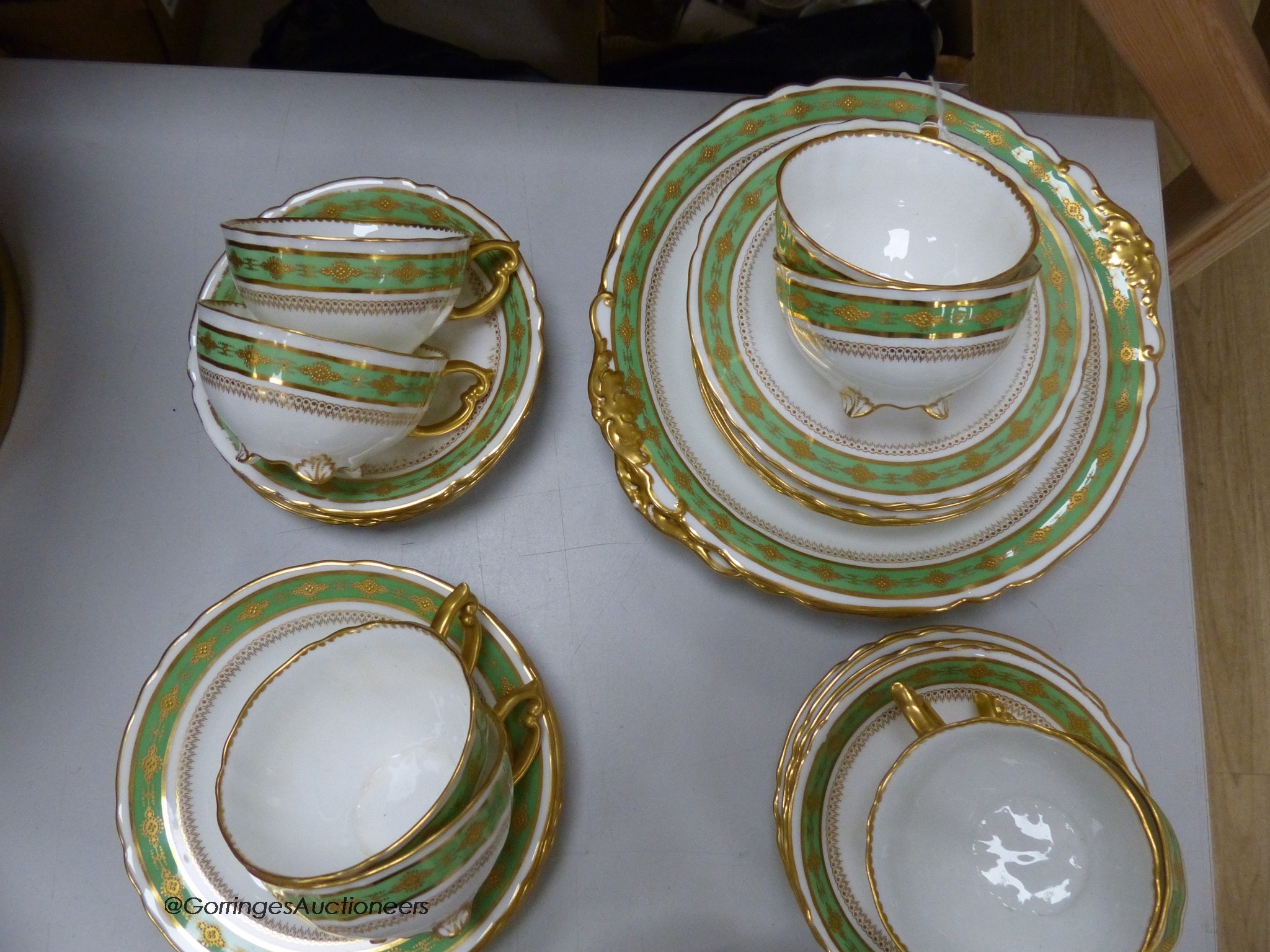 A Royal Crown Derby part tea set, Retailed by Osler, London